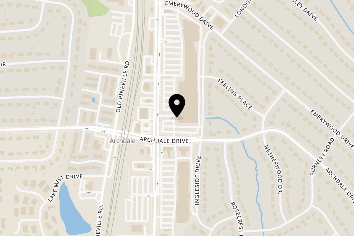 Map showing the location of 500 Degrees New York Style Pizzeria on 6037 South Blvd Suite A in Charlotte